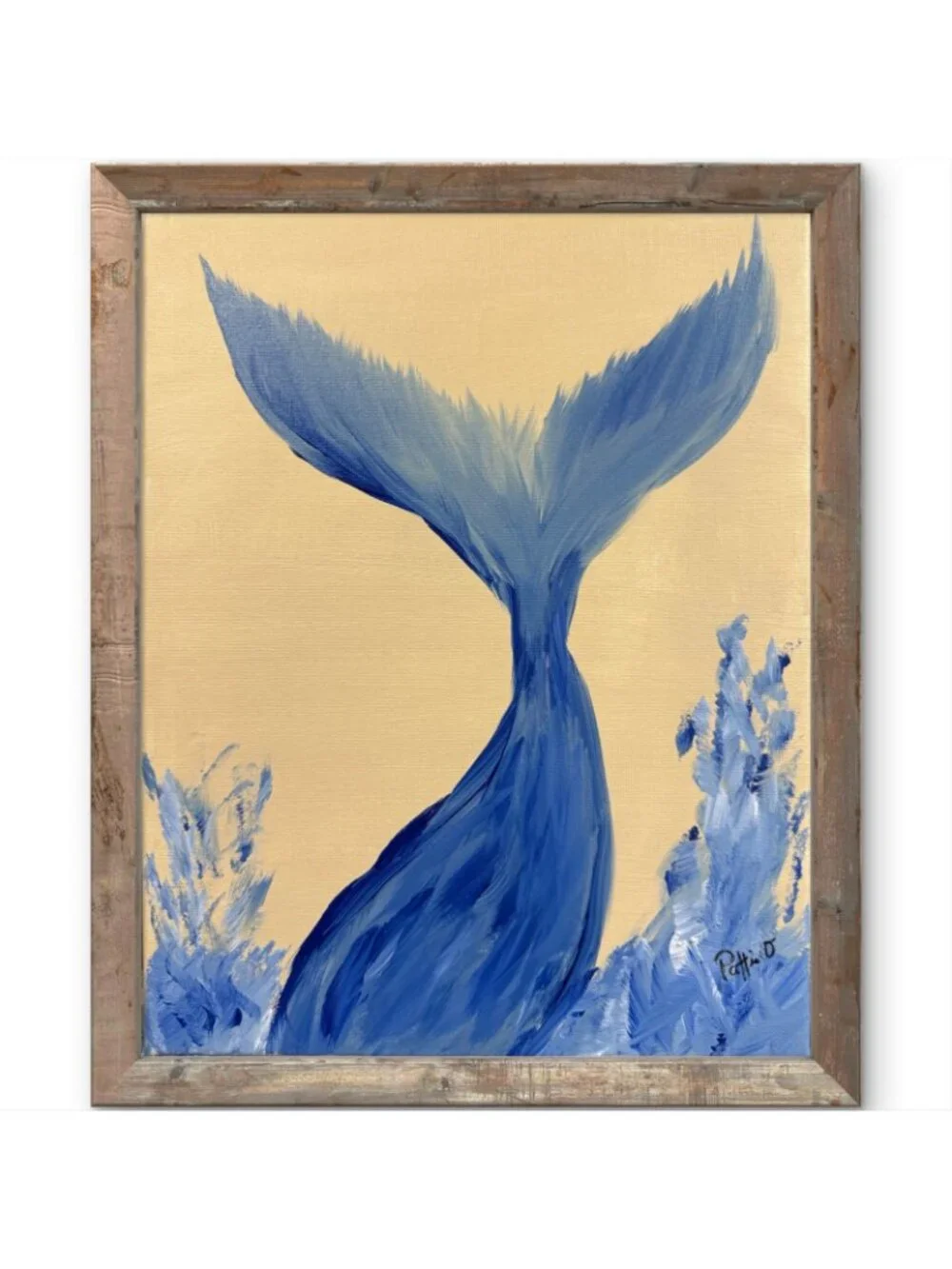 Whale Tail Art Print Coastal Ocean Wall Art Signed Giclee Beach House Decor Gift